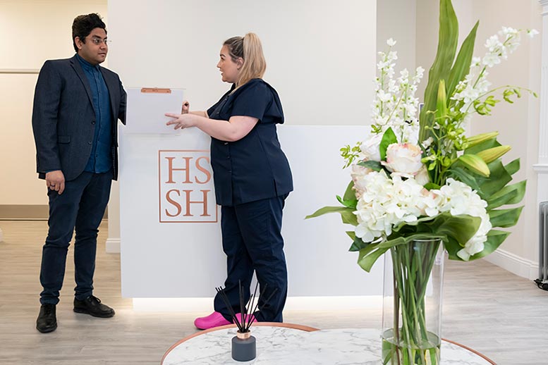 Reception area of the Haley Street Specialist Hospital