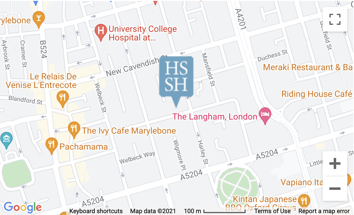 Map of location of Harley Street Specialist Hospital