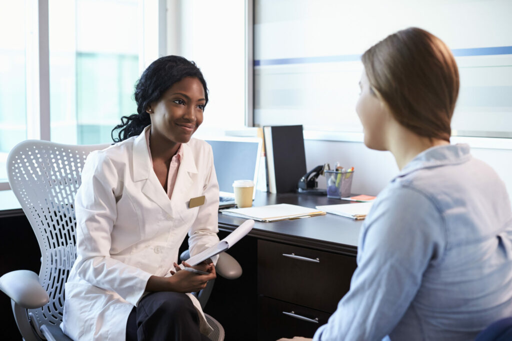 doctor consulting with patient