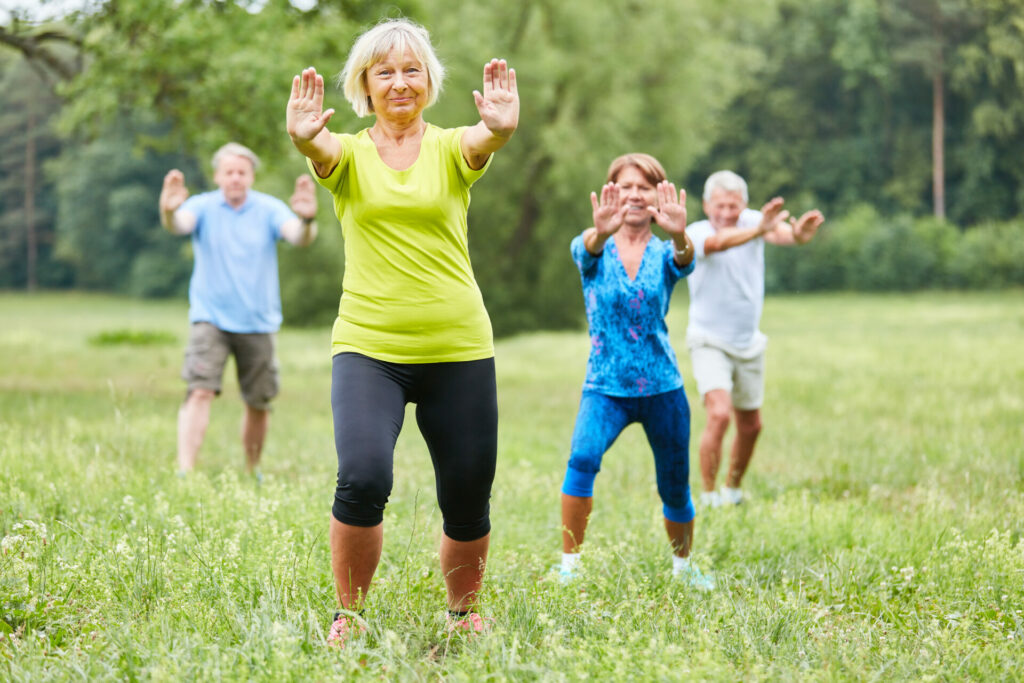 seniors doing tai chi