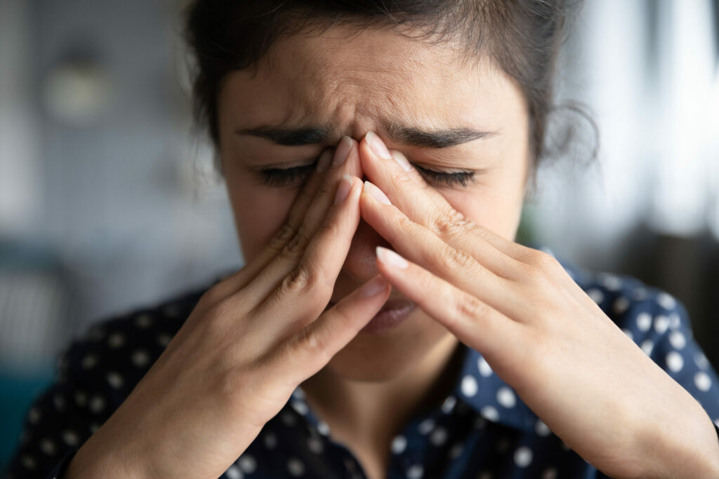 woman having an anxiety attack