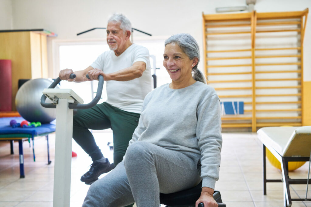 older couple working out