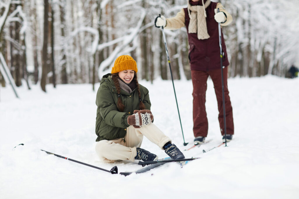 woman injured during skiing